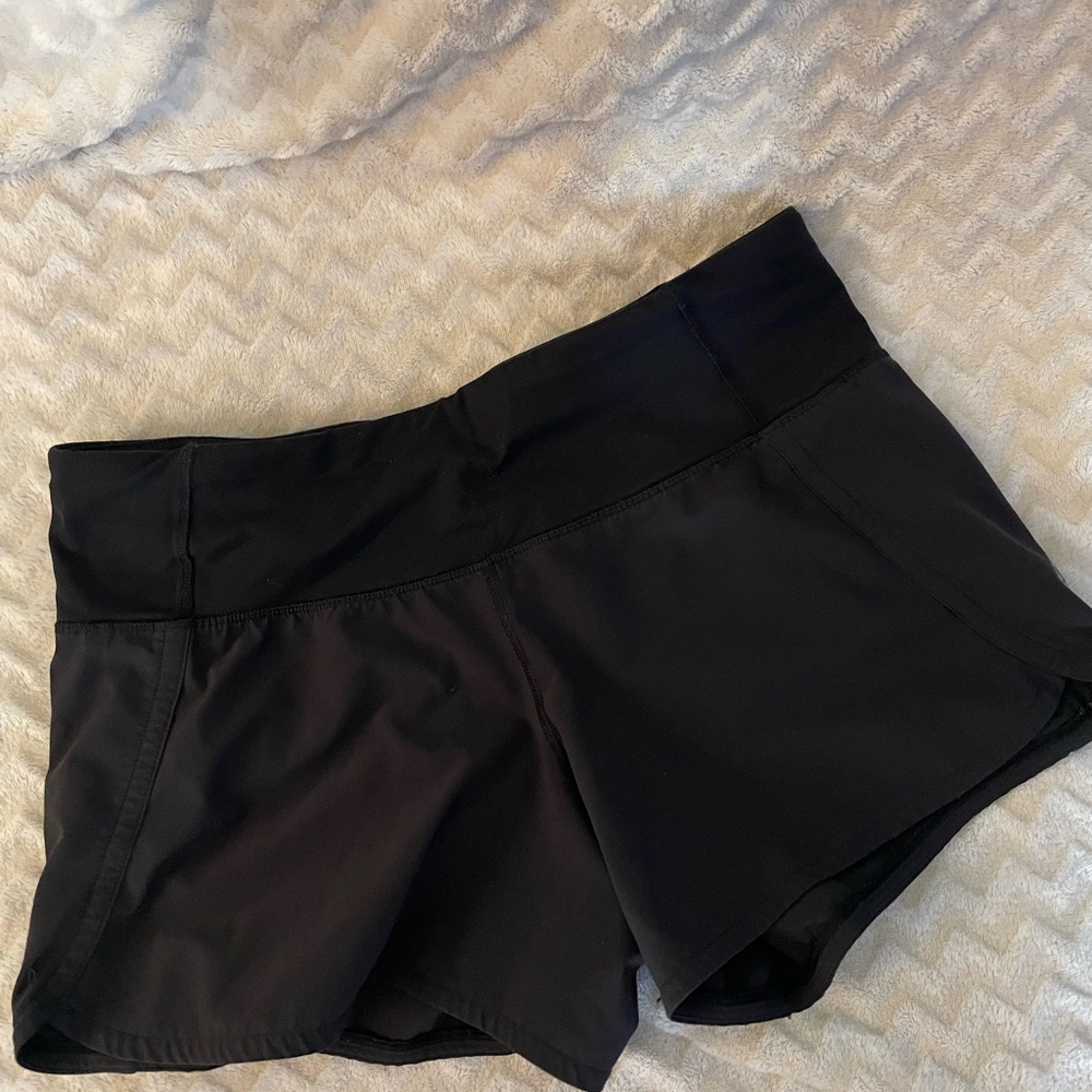 lululemon athletica Jet Black Athletic Shorts